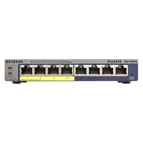 Netgear 8P switch 4P POE GS108PE-300EUS